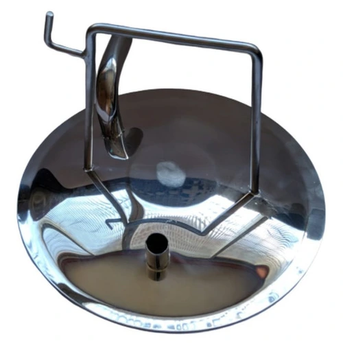 Tampa Do Tarro Inox Cega 2 Furos - 1 Vacuo E 1 Leite