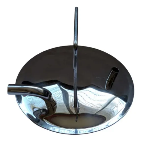 Tampa Do Tarro Inox Cega 2 Furos - 1 Vacuo E 1 Leite