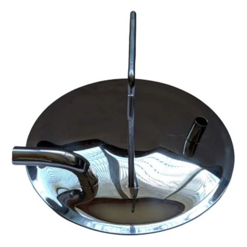 Tampa Do Tarro Inox Cega 2 Furos - 1 Vacuo E 1 Leite