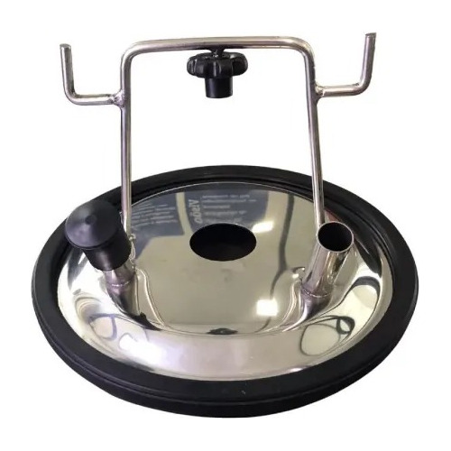 Tampa Do Tarro Latão Em Inox 2 Entradas P/ordenha Completa