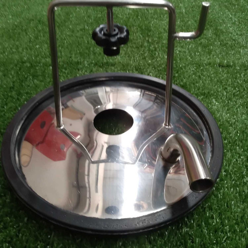 Tampa Do Tarro Inox 1 Saída Com Junta De Borracha