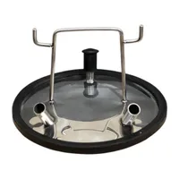 TAMPA DO TARRO INOX CEGA 3 FUROS E jUNTA (1 VACUO 2 LEITE) - imagem 1