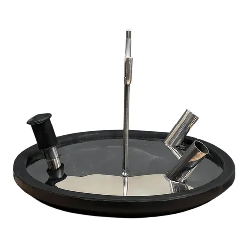 TAMPA DO TARRO INOX CEGA 3 FUROS E jUNTA (1 VACUO 2 LEITE)