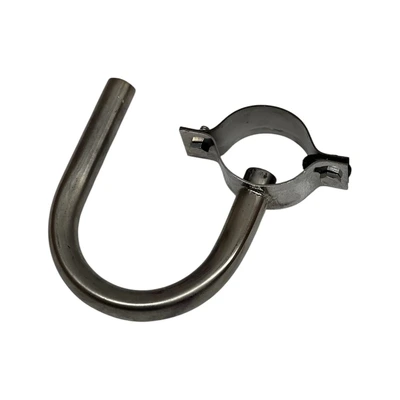 ABRAÇADEIRA INOX ENTRADA DO LEITE 180 - CANO 50MM - TUBO 19MM - Prateado