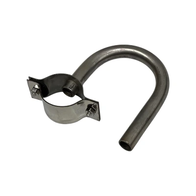 ABRAÇADEIRA INOX ENTRADA DO LEITE 180 - CANO 50MM - TUBO 19MM - Prateado