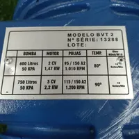 Bomba De Vacuo 600 L Triunfo (4 Pés) Bvt 2 Para Ordenhadeira - imagem 4