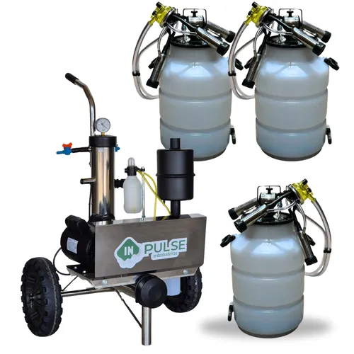 Ordenhadeira Móvel Inox In Pulse - BV 300 - Motor 1 cv - 1 a 2 conjuntos