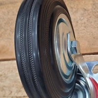 Rodizio Roda Rodinha Borracha Giratório 5 Polegadas -  100kg - imagem 4