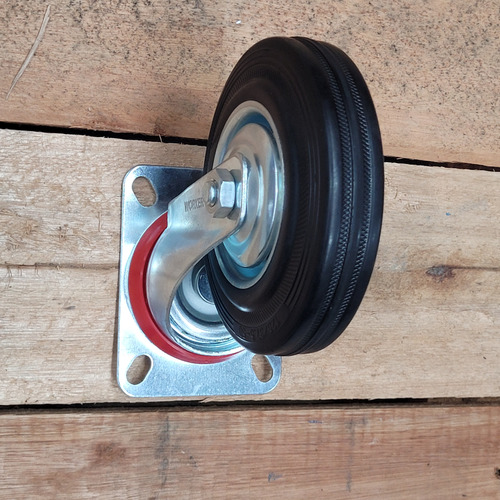 Rodizio Roda Rodinha Borracha Giratório 5 Polegadas -  100kg