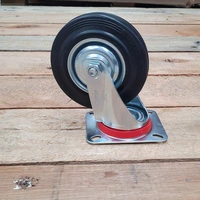 Rodizio Roda Rodinha Borracha Giratório 5 Polegadas -  100kg - imagem 2