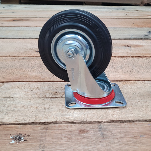 Rodizio Roda Rodinha Borracha Giratório 5 Polegadas -  100kg