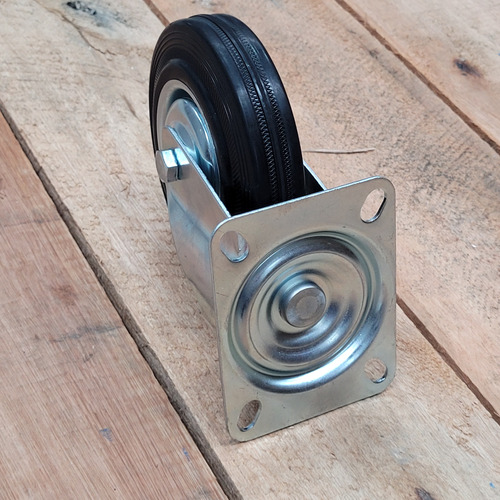 Rodizio Roda Rodinha Borracha Giratório 5 Polegadas -  100kg