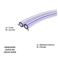Mangueira dupla do vacuo transparente para ordenha - imagem 3