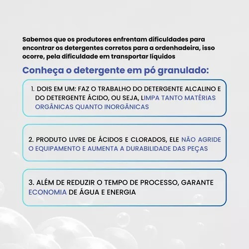 Detergente Espumante Para Limpeza De Resfriadores De Leite 800G