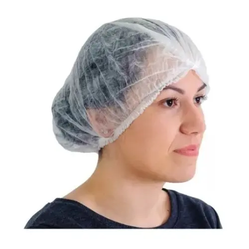 100 Touca Descartável Tnt Branca C/ Elástica C/ Nota Anvisa