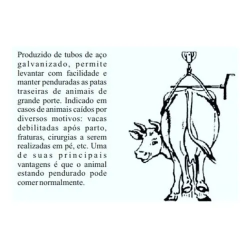 Levantador De Gado  Reforçado E Zincado, Gado Debilitado