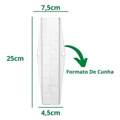 Pluviômetro Analógico 130mm Medidor De Chuva - Modelo Padrão