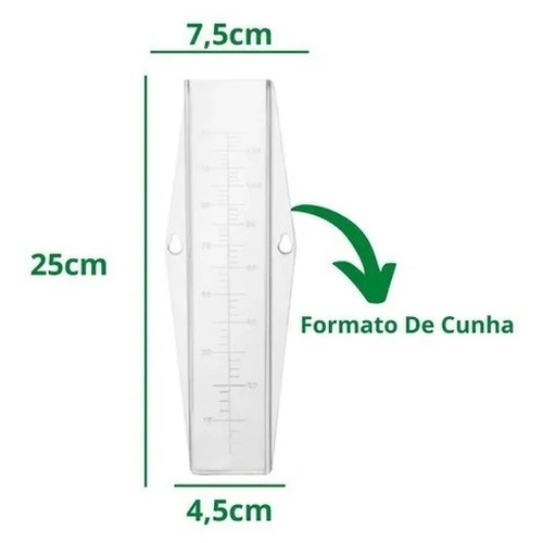 Pluviômetro Analógico 130mm Medidor De Chuva - Modelo Padrão