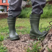 Bota Galocha Brava Em Eva Verde Ultra Leve Eva - imagem 3