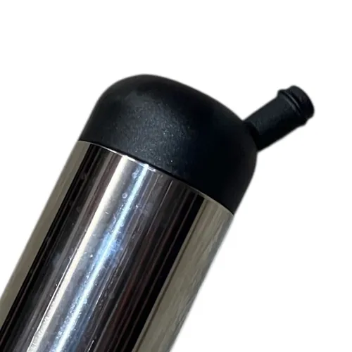 Capa de teteira inox com a ponta em nylon furo 17mm 2 anéis