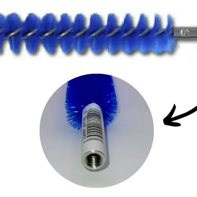 ESCOVA CILÍNDRICA COM CONEXÃO PARA LIMPEZA DE MANGUEIRAS