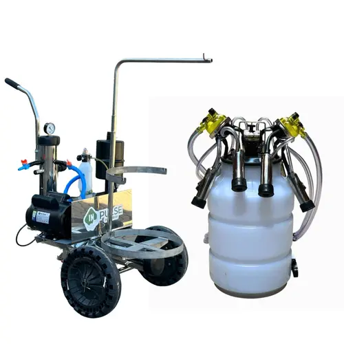 Ordenhadeira Móvel Inox In pulse Bv 450 com suporte de conjunto