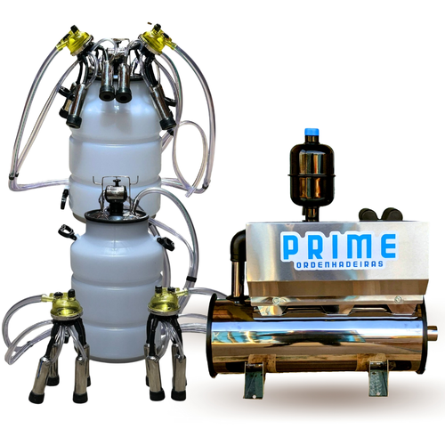 Ordenhadeira Inox Prime Balde ao Pé BV 300L 1CV até 3 Conjuntos