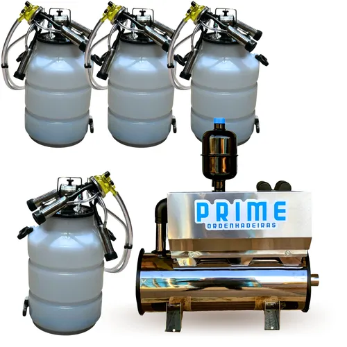 Ordenhadeira Inox Prime Balde ao Pé BV 300L 1CV até 3 Conjuntos