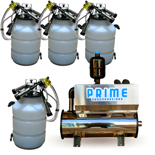 Ordenhadeira Inox Prime Balde ao Pé BV 300L 1CV até 3 Conjuntos