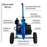 Ordenhadeira Móvel Mini Prime Bv 300 - 1 a 2 conjuntos de ordenha - imagem 9