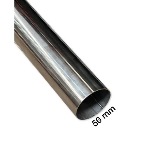 Tubo De Inox 304 50mm P1.2mm Polida Externo ( metro )