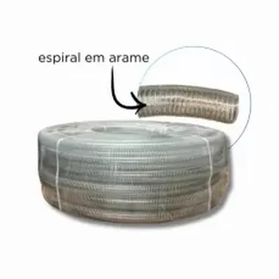 Mangueira espiral em aço 1 pol
