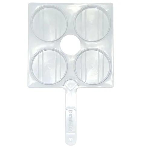 Raquete Com 4 Cavidades Para Teste De Mastite (ordenha)