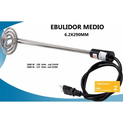 Ebulidor Agua Elétrico Immetro Rabo Quente Medio 2000w 110v