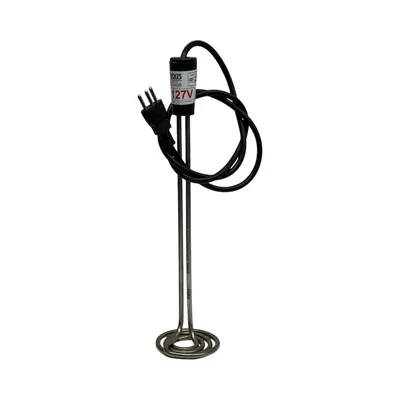 Ebulidor Elétrico de Água Rabo Quente Médio 2000W 110V Inmetro Punho 7 cm Inox 30 cm