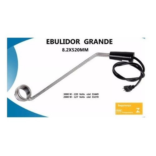 Ebulidor inox pequeno 200 mm 1000W 220V