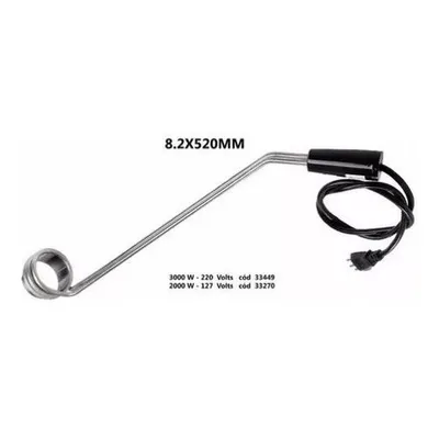 Ebulidor inox pequeno 200 mm 1000W 220V