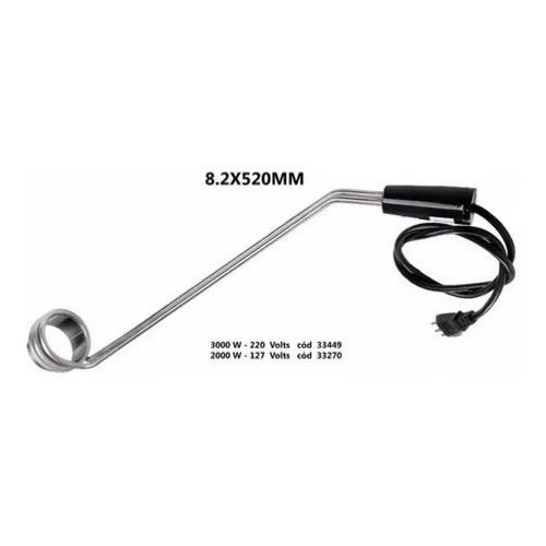 Ebulidor inox pequeno 200 mm 1000W 220V