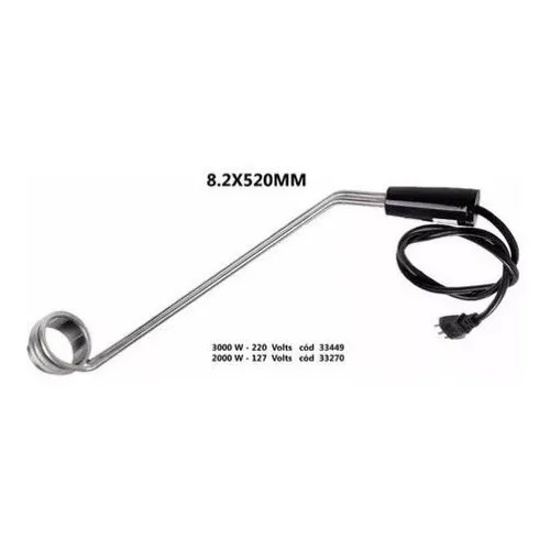 Ebulidor inox pequeno 200 mm 1000w 220v