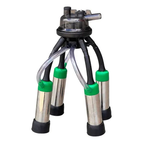 Kit aranha ordenha coletor 350ml em plástico ponteira verde