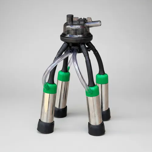 Kit aranha ordenha coletor 350ml em plástico ponteira verde