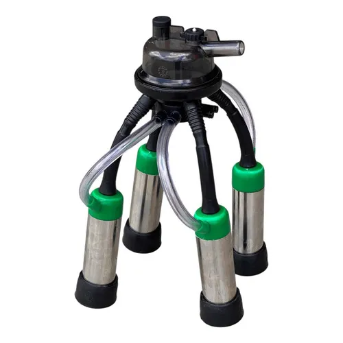 Kit aranha ordenha coletor 350ml em plástico ponteira verde