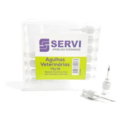 12 Agulhas Veterinárias Servi - Seringas Em Geral - Escolha
