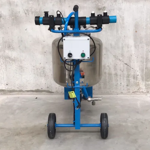Transferidor de leite automático em inox e móvel