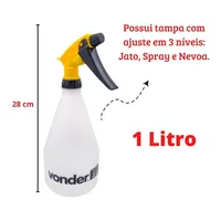 Kit 8 pulverizador borrifador 1 litro jardim plantas limpeza - imagem 6