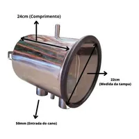 Aerador em inox para cano 50mm Eurolatte para ordenhadeira - imagem 2