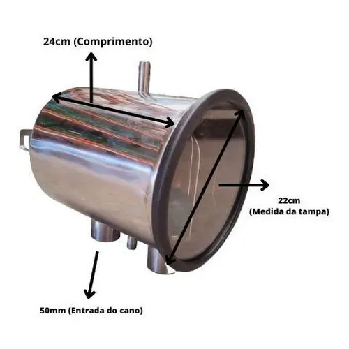 Aerador em inox para cano 50mm Eurolatte para ordenhadeira