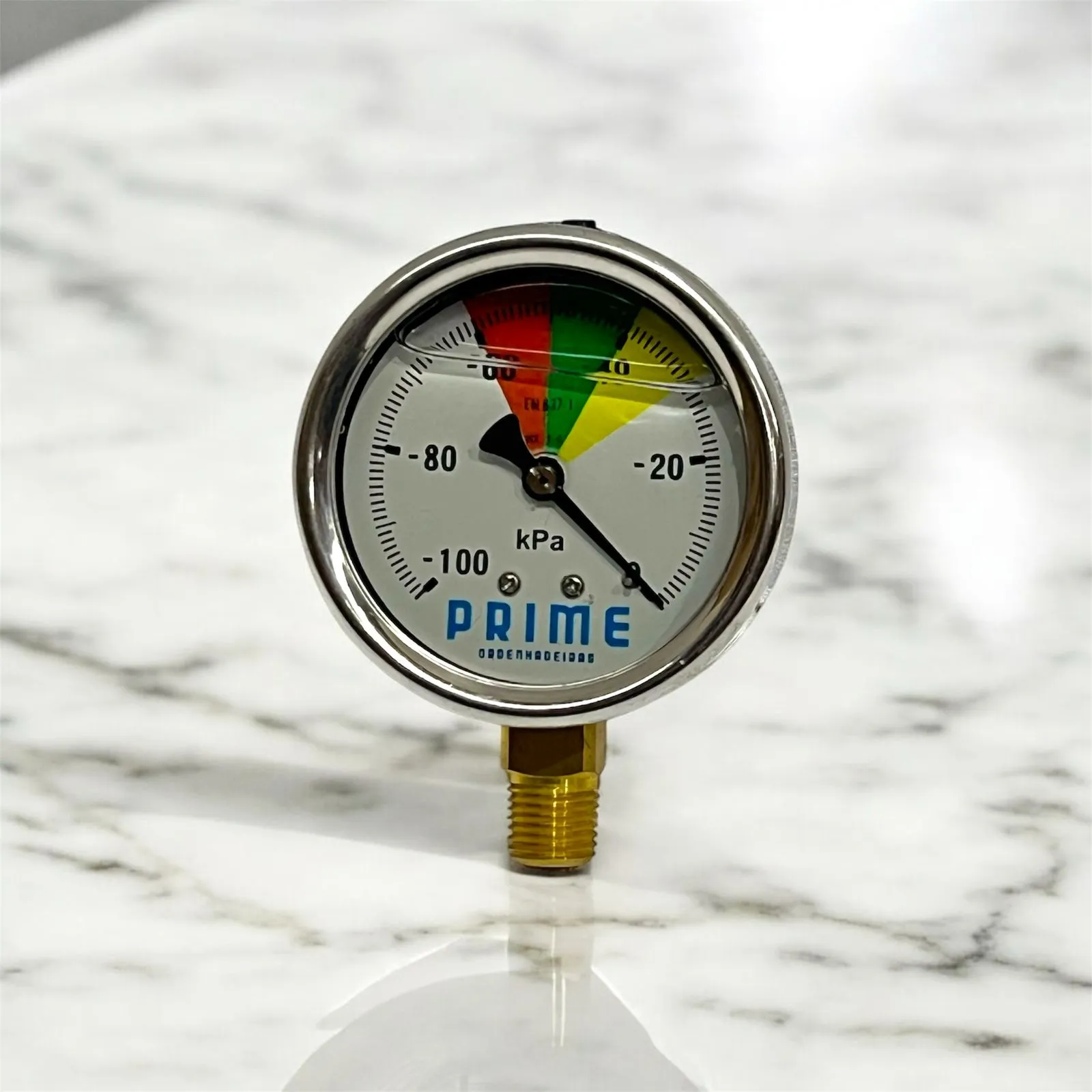 Vacuômetro Analógico 100 Kpa Com Glicerina Para Ordenhadeira