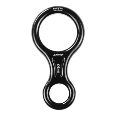 FREIO 8 - ALUMINIO 35kN - PRETO - CE-EN - FOR ROPE ®