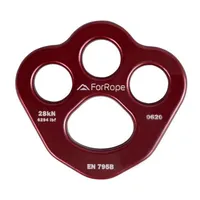 PLACA DE ANCORAGEM EM ALUMÍNIO - 4 (3+1) FUROS - 28kN CINZA - EN 795B - FOR ROPE ® - imagem 1